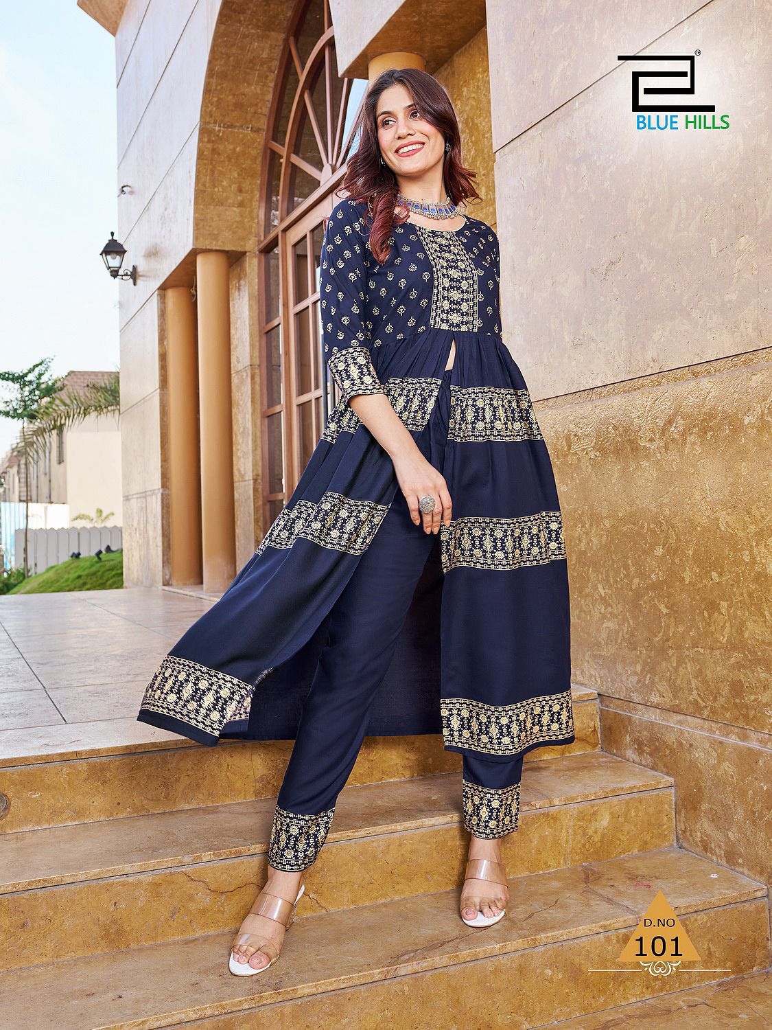 Maharani By Blue Hills Long Printed Kurtis Catalog
